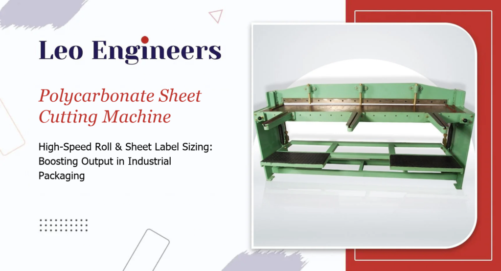 High-Speed Industrial Label Cutting Machine Manufcaturer in India